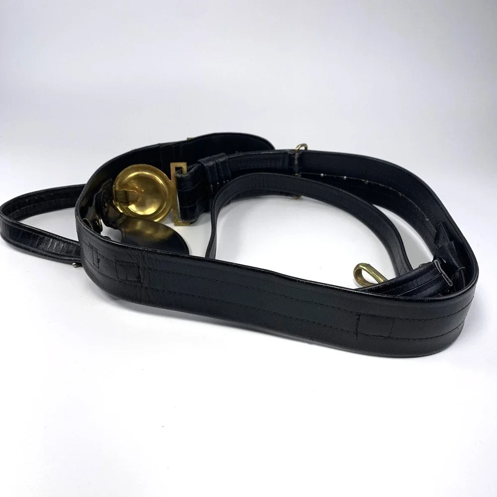 Vintage US Navy Officers Sword Belt & Buckle w/ Hangers Size 34 N.S. Meyer NY